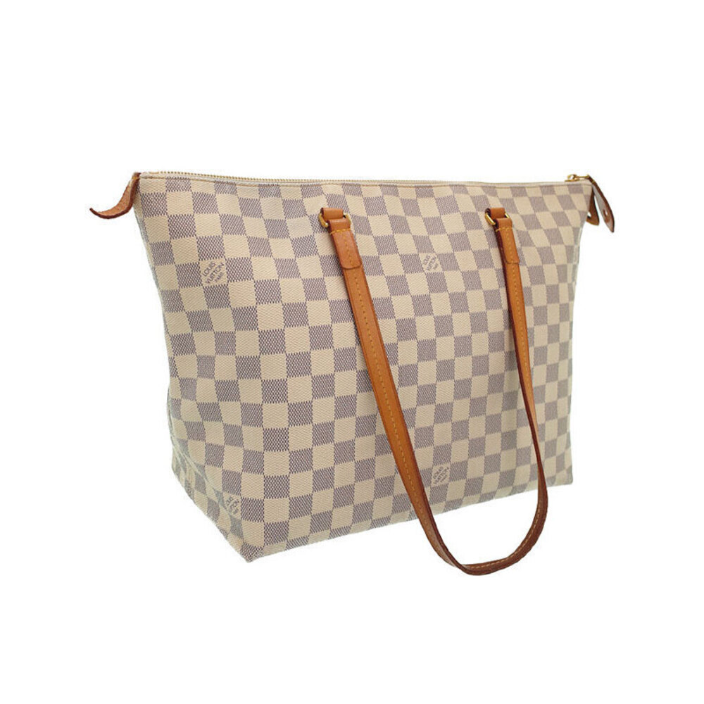 Louis Vuitton White Tote Azur Iena Damier Bag